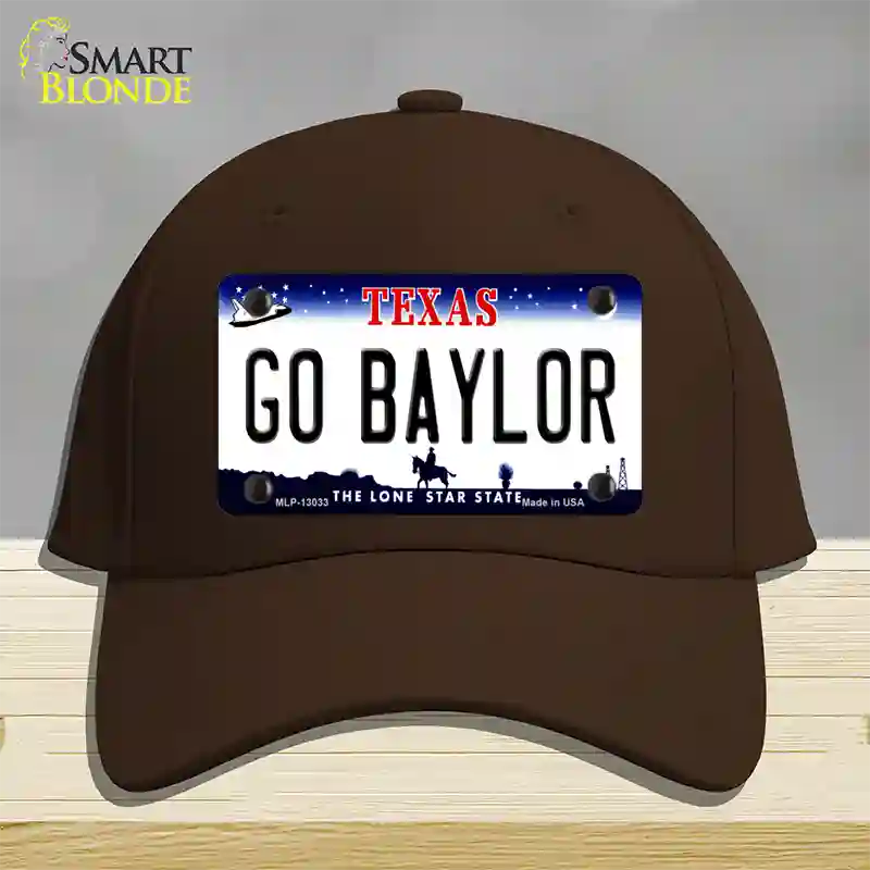 Go Baylor Novelty License Plate Hat Cotton / Dark Brown