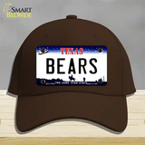 Bears Novelty License Plate Hat Cotton / Dark Brown