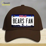 Bears Fan Novelty License Plate Hat Cotton / Dark Brown