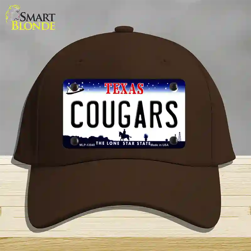 Cougars Novelty License Plate Hat Cotton / Dark Brown