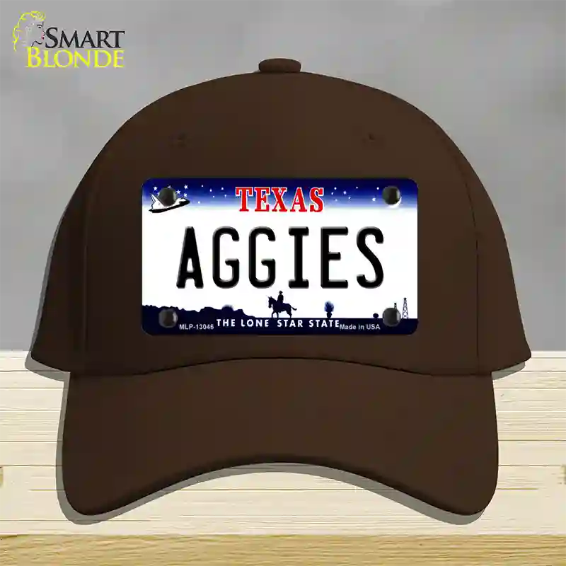 Aggies Texas Novelty License Plate Hat Cotton / Dark Brown