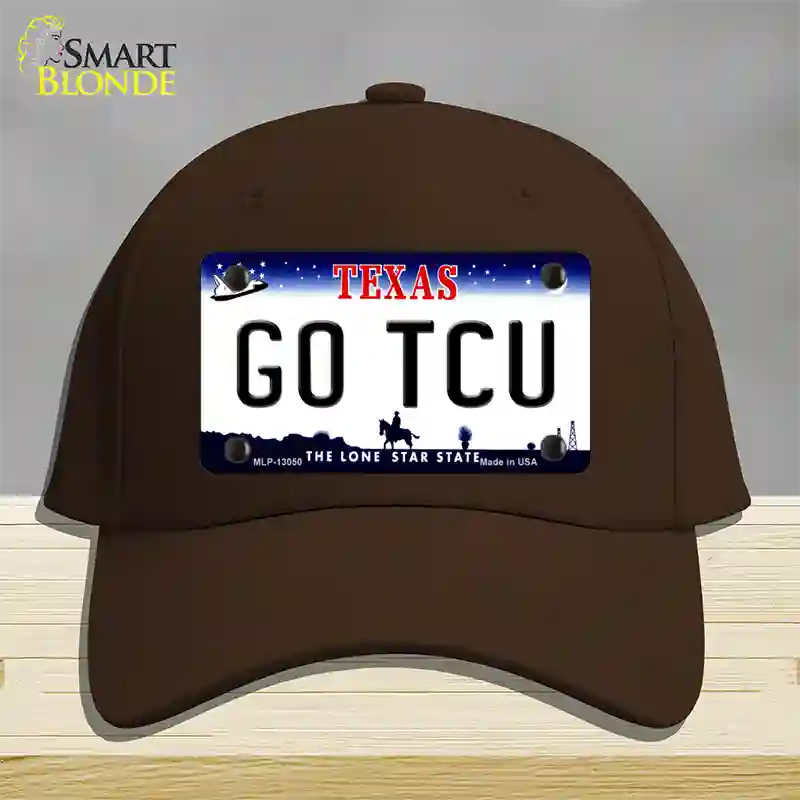 Go TCU Novelty License Plate Hat Cotton / Dark Brown