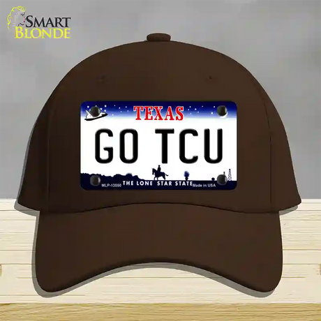 Go TCU Novelty License Plate Hat Cotton / Dark Brown