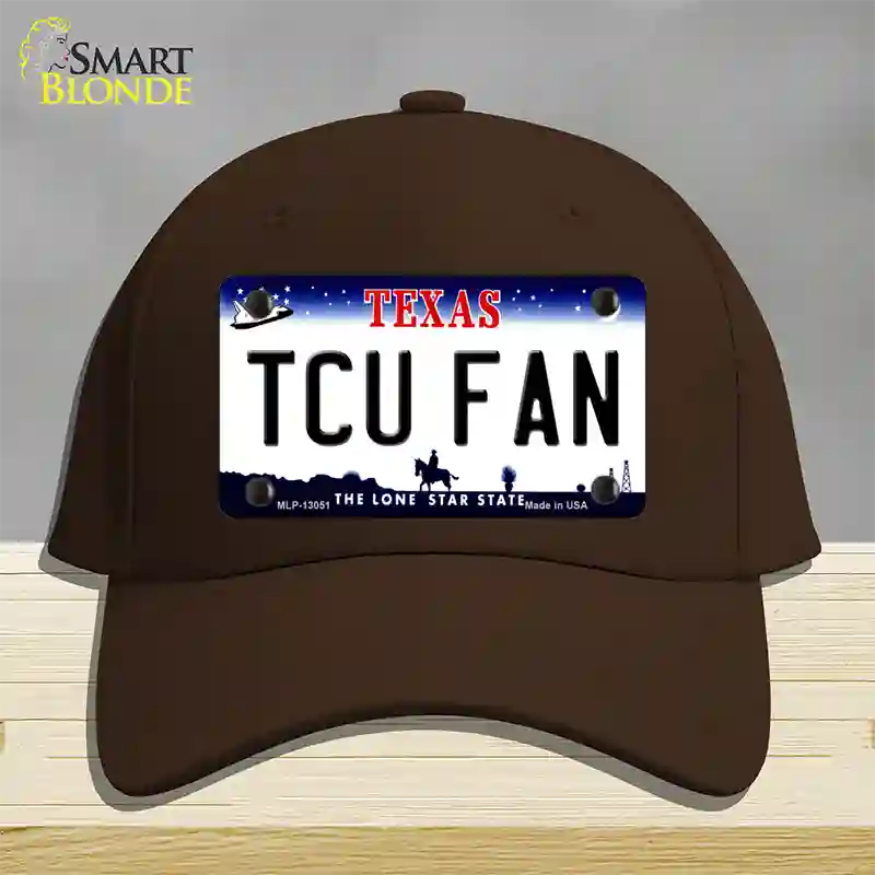 TCU Fan Novelty License Plate Hat Cotton / Dark Brown