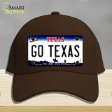 Go Texas Novelty License Plate Hat Cotton / Dark Brown