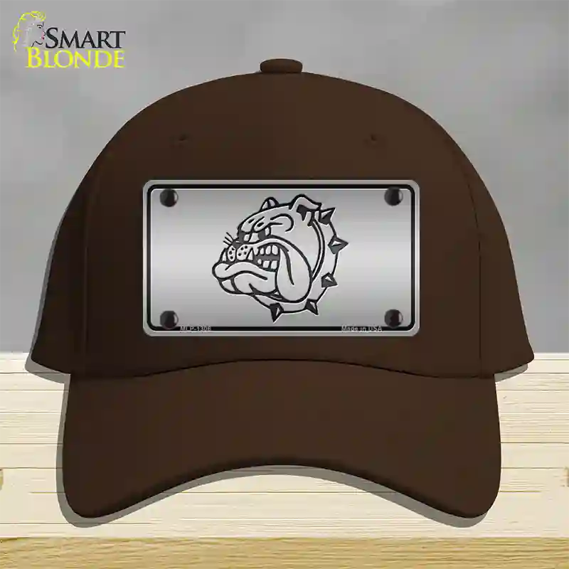 Bulldog Novelty License Plate Hat Cotton / Dark Brown