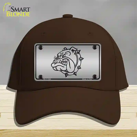 Bulldog Novelty License Plate Hat Cotton / Dark Brown