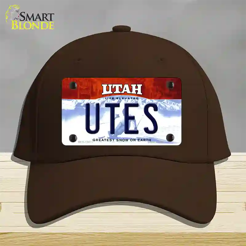 Utes Novelty License Plate Hat Cotton / Dark Brown