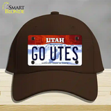 Go Utes Novelty License Plate Hat Cotton / Dark Brown