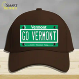 Go Vermont Novelty License Plate Hat Cotton / Dark Brown