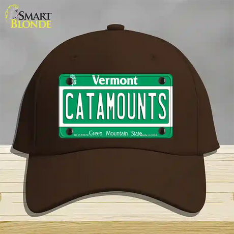 Catamounts Novelty License Plate Hat Cotton / Dark Brown