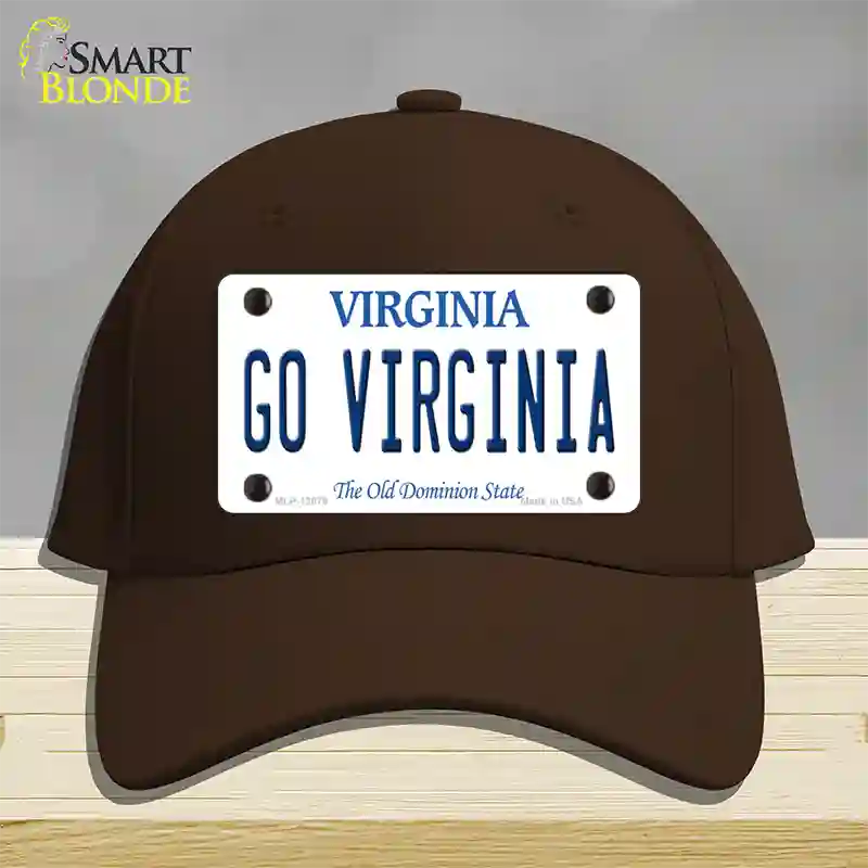 Go Virginia Novelty License Plate Hat Cotton / Dark Brown