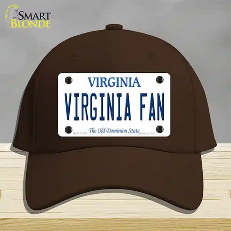 Virginia Fan Novelty License Plate Hat Cotton / Dark Brown