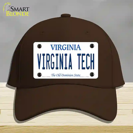 Virginia Tech Novelty License Plate Hat Cotton / Dark Brown