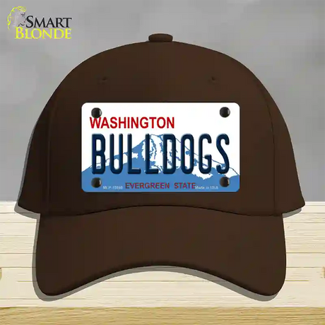 Bulldogs Washington State Novelty License Plate Hat Cotton / Dark Brown