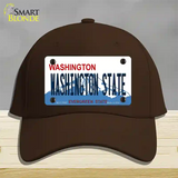 Washington State Univ Novelty License Plate Hat Cotton / Dark Brown