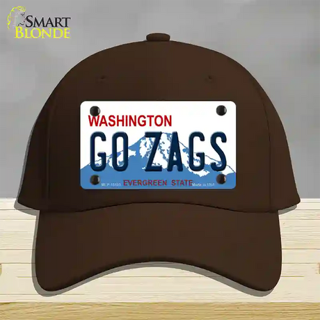 Go Zags Novelty License Plate Hat Cotton / Dark Brown