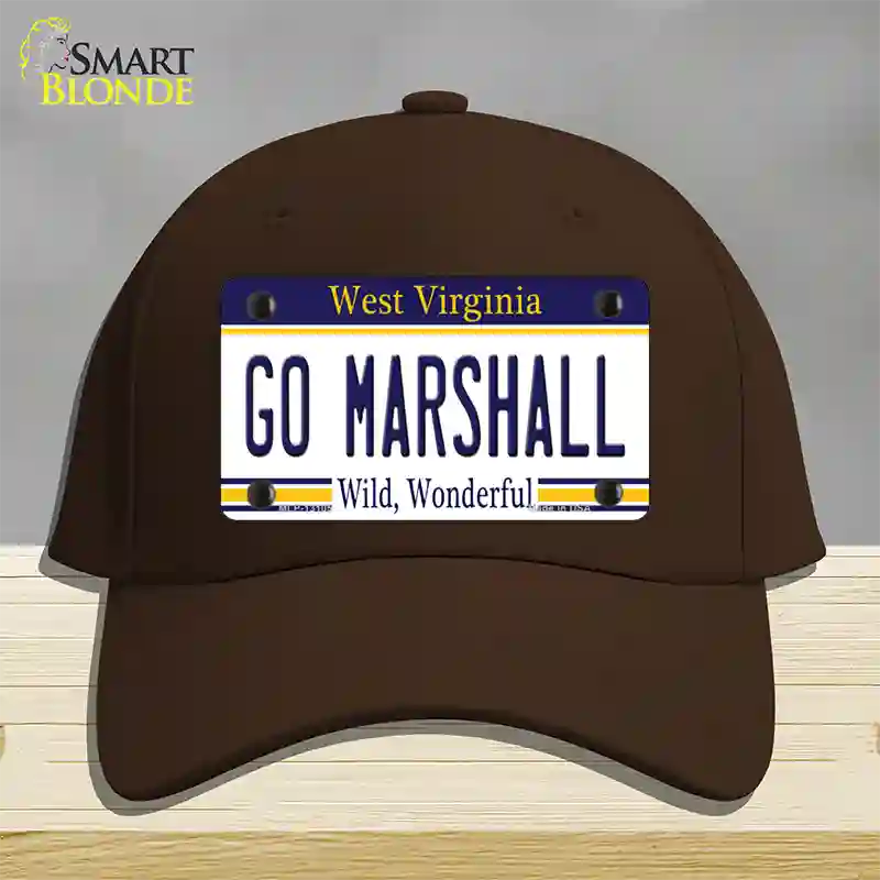 Go Marshall Novelty License Plate Hat Cotton / Dark Brown