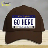 Go Herd Novelty License Plate Hat Cotton / Dark Brown