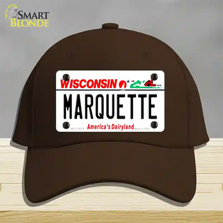 Marquette Novelty License Plate Hat Cotton / Dark Brown