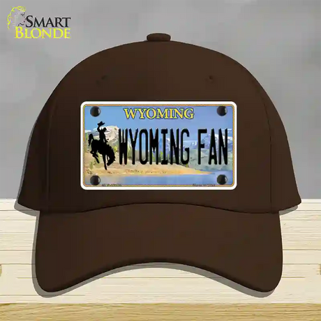 Wyoming Fan Novelty License Plate Hat Cotton / Dark Brown