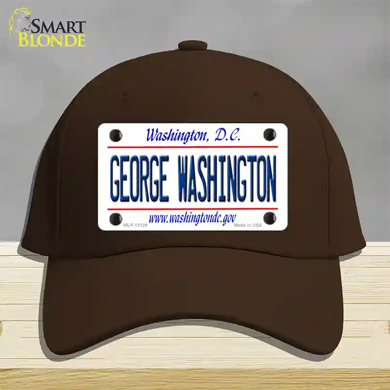 George Washington Novelty License Plate Hat Cotton / Dark Brown