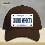 Go George Washington Novelty License Plate Hat Cotton / Dark Brown