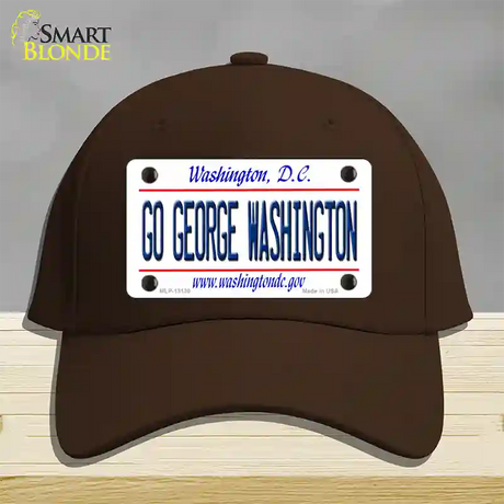 Go George Washington Novelty License Plate Hat Cotton / Dark Brown