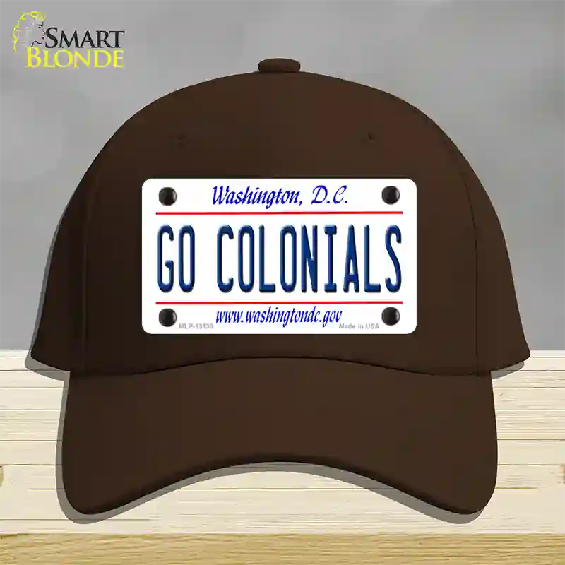 Go Colonials Novelty License Plate Hat Cotton / Dark Brown