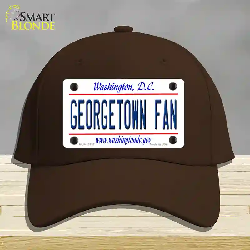 Georgetown Fan Novelty License Plate Hat Cotton / Dark Brown