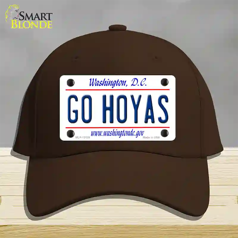 Go Hoyas Novelty License Plate Hat Cotton / Dark Brown