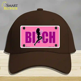 She-Devil Bitch Novelty License Plate Hat Cotton / Dark Brown