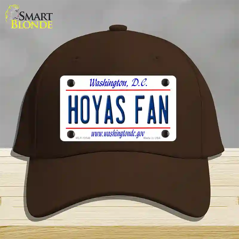 Hoyas Fan Novelty License Plate Hat Cotton / Dark Brown