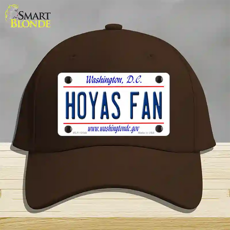 Hoyas Fan Novelty License Plate Hat Cotton / Dark Brown