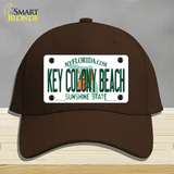 Key Colony Beach Florida Novelty License Plate Hat Cotton / Dark Brown