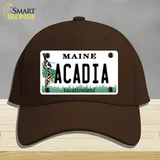 Acadia Maine Novelty License Plate Hat Cotton / Dark Brown