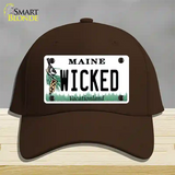 Wicked Maine Novelty License Plate Hat Cotton / Dark Brown