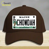 Chowdah Maine Novelty License Plate Hat Cotton / Dark Brown