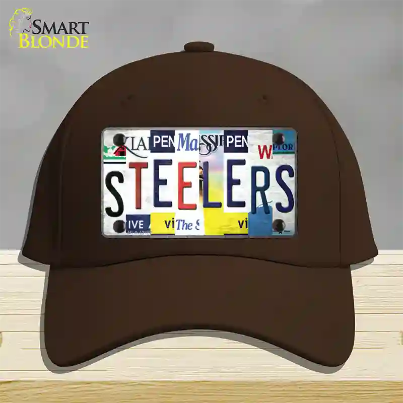 Steelers Strip Art Novelty License Plate Hat Tag Cotton / Dark Brown