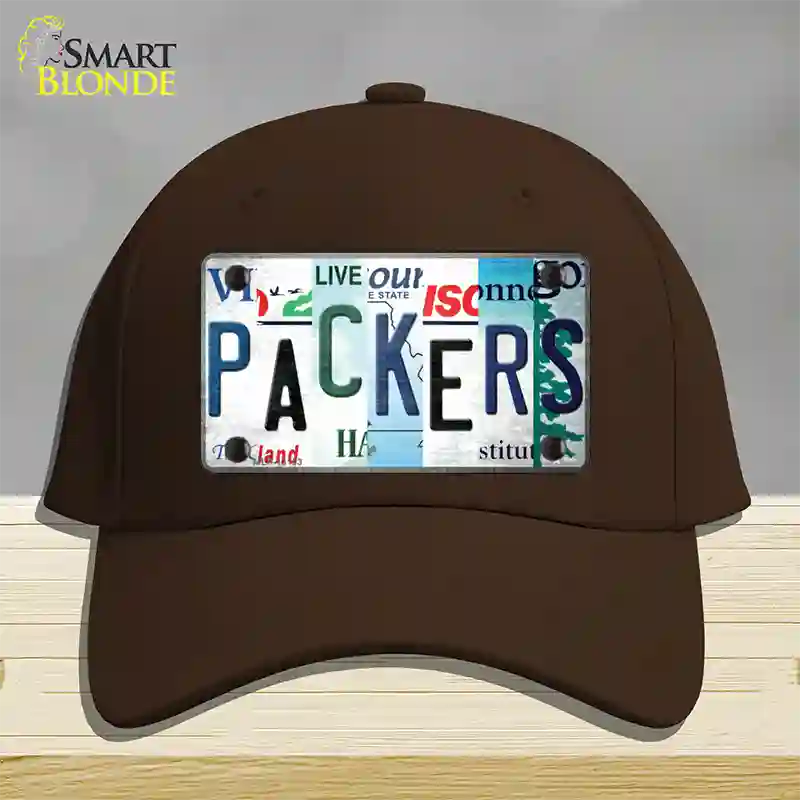 Packers Strip Art Novelty License Plate Hat Tag Cotton / Dark Brown