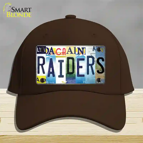 Raiders Strip Art Novelty License Plate Hat Tag Cotton / Dark Brown