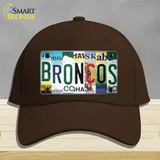 Broncos Strip Art Novelty License Plate Hat Tag Cotton / Dark Brown