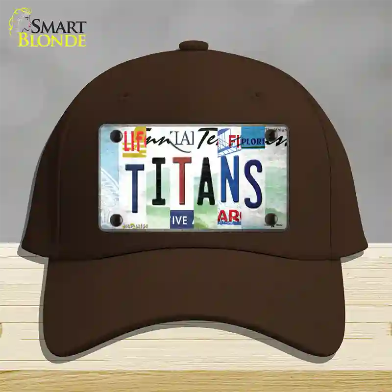 Titans Strip Art Novelty License Plate Hat Tag Cotton / Dark Brown