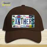 Panthers Strip Art Novelty License Plate Hat Tag Cotton / Dark Brown