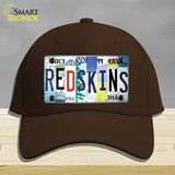 Redskins Strip Art Novelty License Plate Hat Tag Cotton / Dark Brown