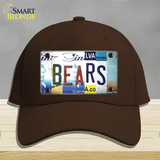 Bears Strip Art Novelty License Plate Hat Tag Cotton / Dark Brown