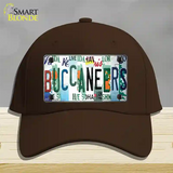 Buccaneers Strip Art Novelty License Plate Hat Tag Cotton / Dark Brown