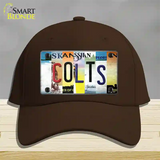 Colts Strip Art Novelty License Plate Hat Tag Cotton / Dark Brown