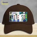 White Sox Strip Art Novelty License Plate Hat Tag Cotton / Dark Brown