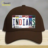 Indians Strip Art Novelty License Plate Hat Tag Cotton / Dark Brown